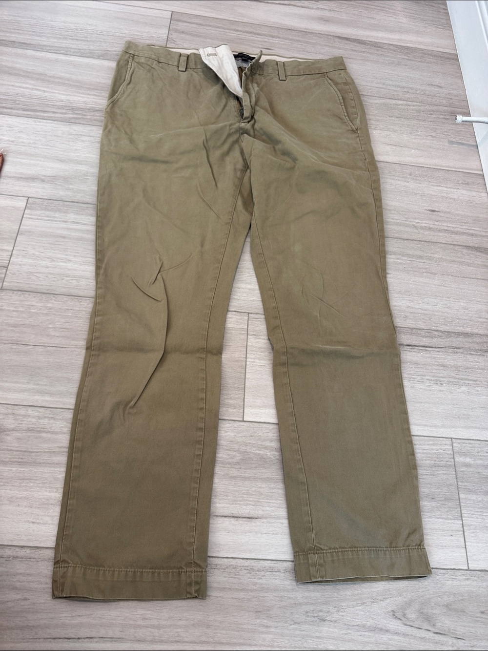 Banana Republic Khaki Straight-Leg Chinos